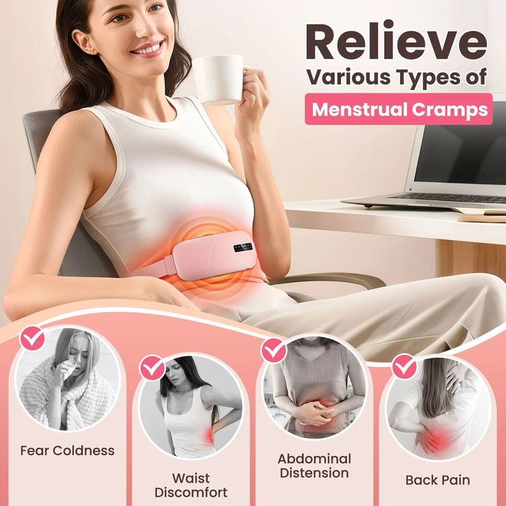 Electric Heating Pad Belt - Pink 2